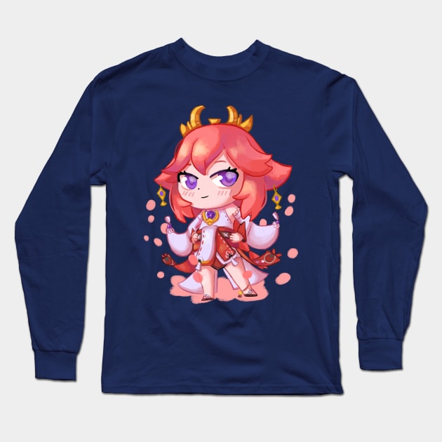 Genshin impact Yae Long Sleeve T-Shirt by Mdbruin